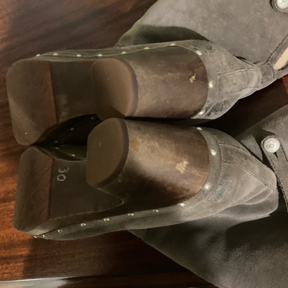 Gray ugg boots size 9. Clog style. Fur lined in great shape. - Picture 4 of 7